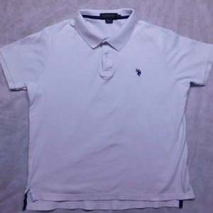 US POLO ASSN LUXURY FEEL SHRT SLEEVE WHT LARGE MEN